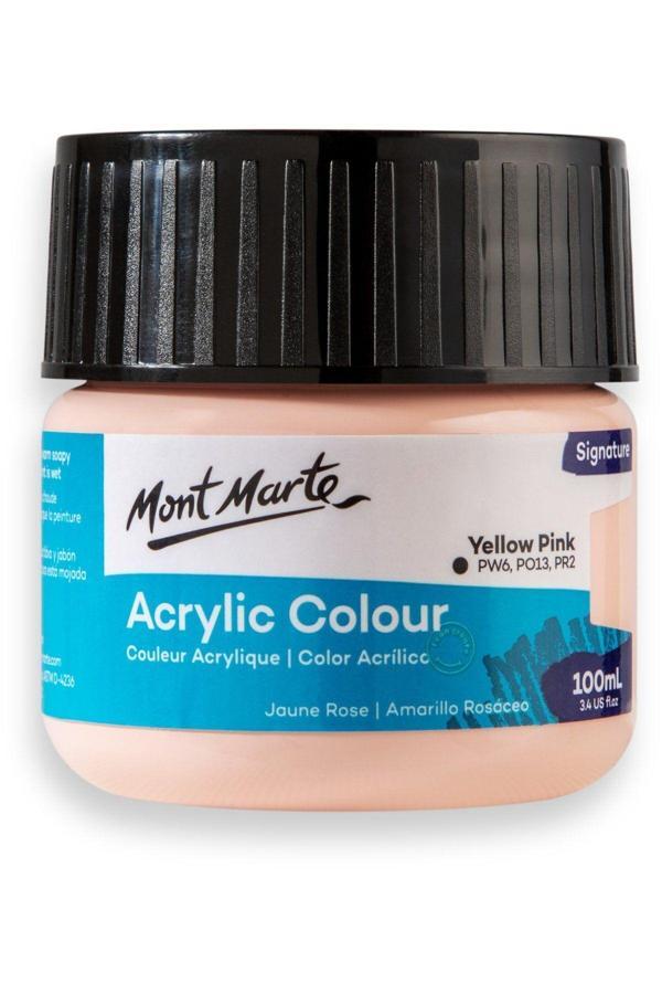 Mont marte MM Akrilik Renkli Boya Signature 100ml - Yellow Pink - Image 1