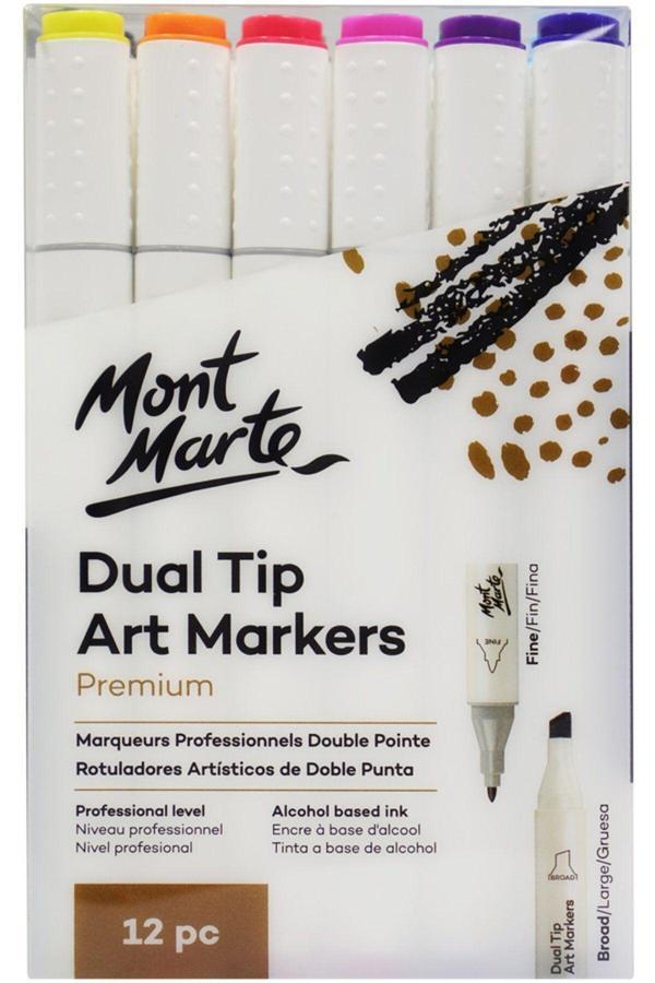Mont marte MM Premium Çift Uçlu Art Marker 12'li - Image 1