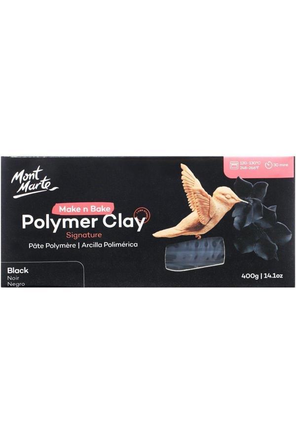 Mont marte MM Make n Bake Polimer Kil Signature 400g - Black - Image 1