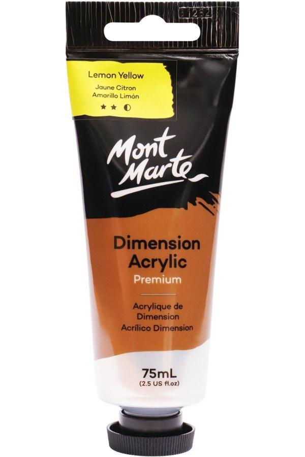 Mont marte MM Premium Dimension Akrilik 75ml - Lemon Yellow - Image 1