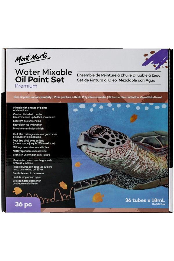 Mont marte MM Premium Suyla Karıştırılabilir Yağlı Boya Seti 36 x 18ml - Image 1