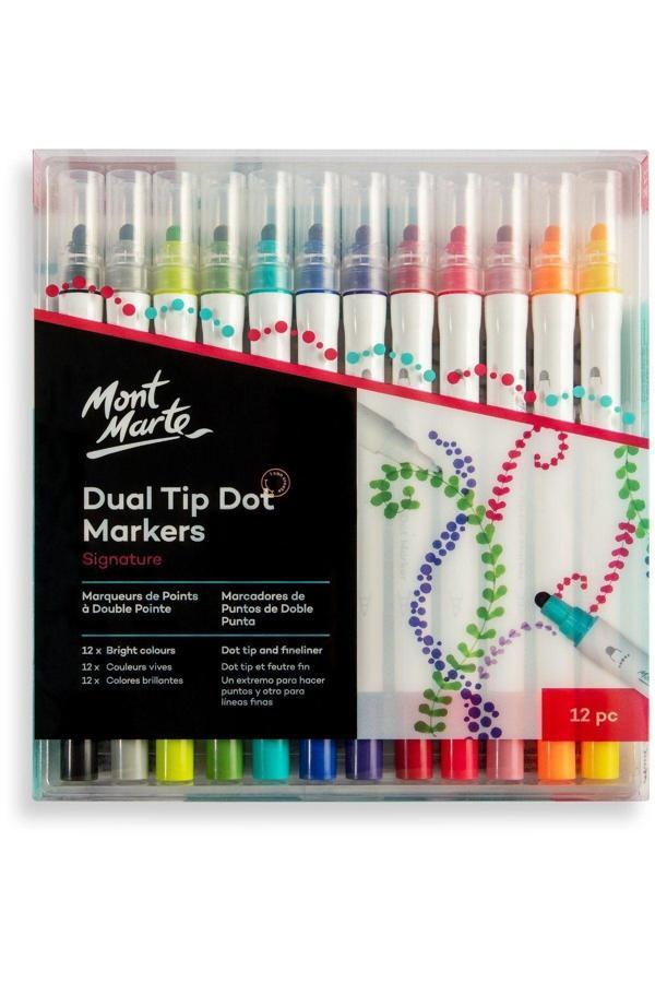 Mont marte MM Çift Uçlu Nokta Markerler 12'li Signature - Image 1