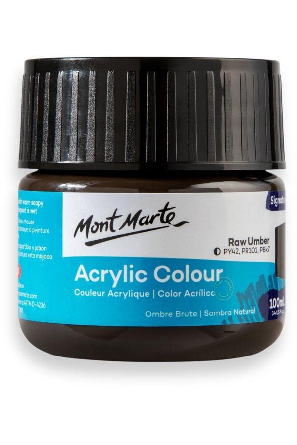 Mont marte MM Akrilik Renkli Boya Signature 100ml - Raw Umber - Image 1