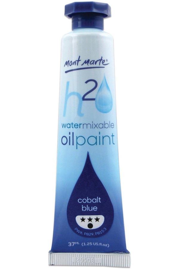 Mont marte MM Suyla Karıştırılabilir Yağlı Boya 37ml - Cobalt Blue - Image 1