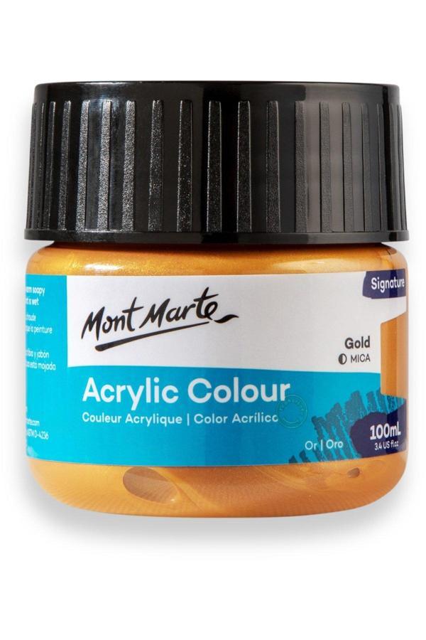 Mont marte MM Akrilik Renkli Boya Signature 100ml - Gold - Image 1