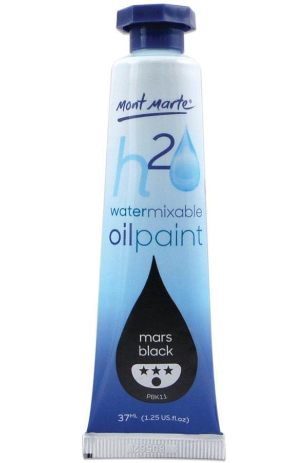Mont marte MM Suyla Karıştırılabilir Yağlı Boya 37ml - Mars Black - Image 1