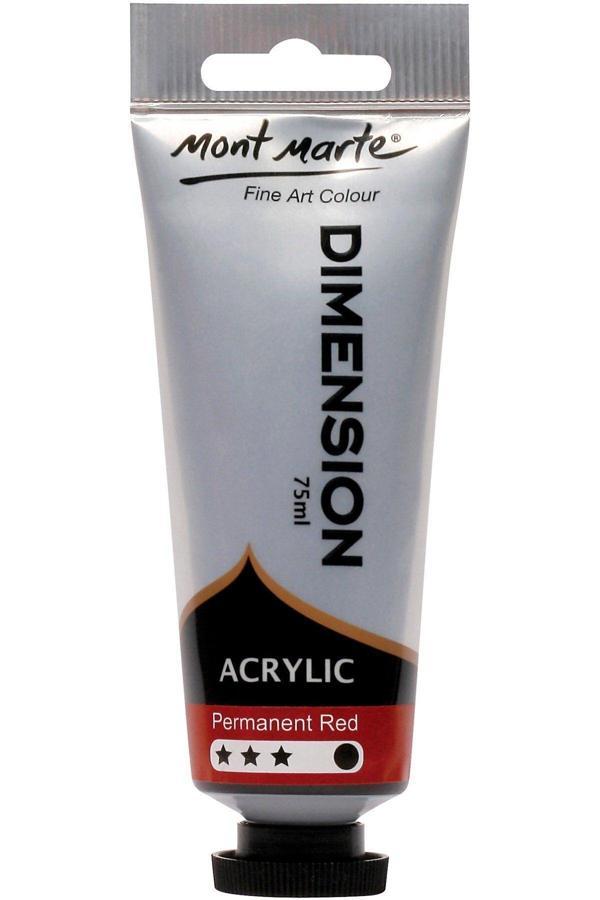 Mont marte MM Premium Dimension Akrilik 75ml - Permanent Red - Image 1