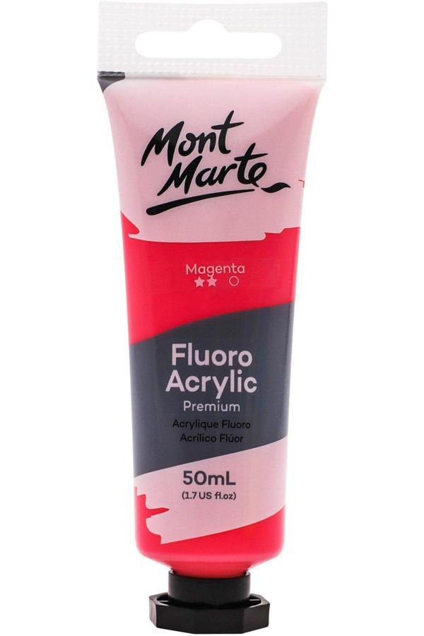 Mont marte MM Premium Floro Akrilik Boya 50ml - Magenta - Image 1