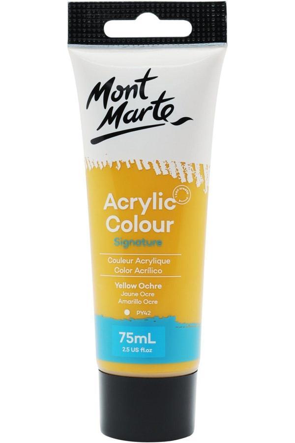 Mont marte MM Akrilik Renkli Boya Signature 75ml - Yellow Ochre - Image 1