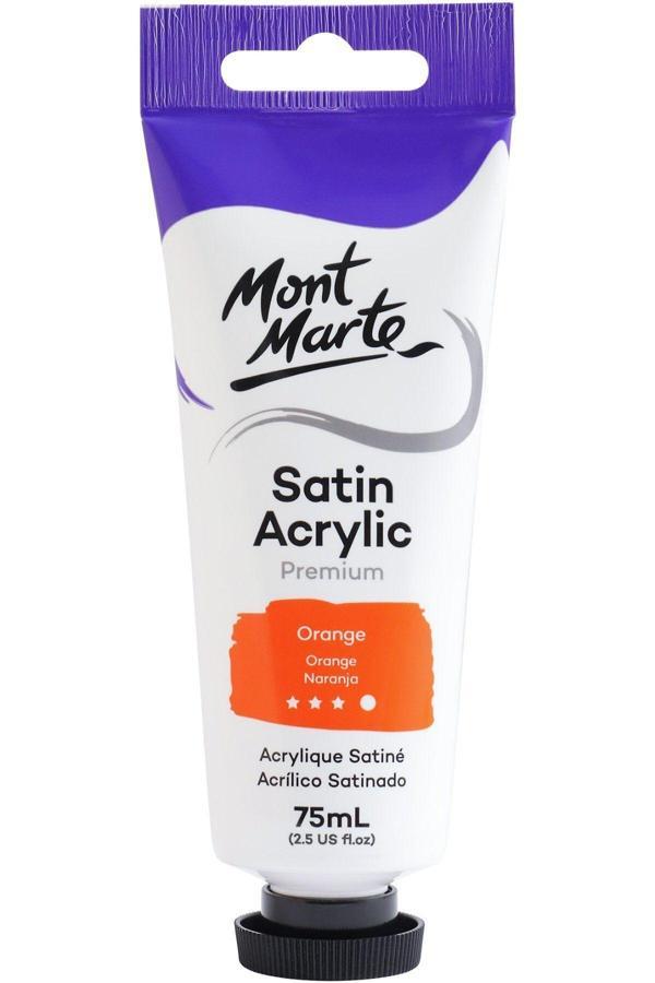 Mont marte MM Premium Saten Akrilik 75ml - Orange - Image 1