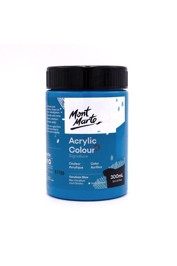 Mont marte MM Akrilik Renkli Boya Signature 300ml - Cerulean Blue - Image 1