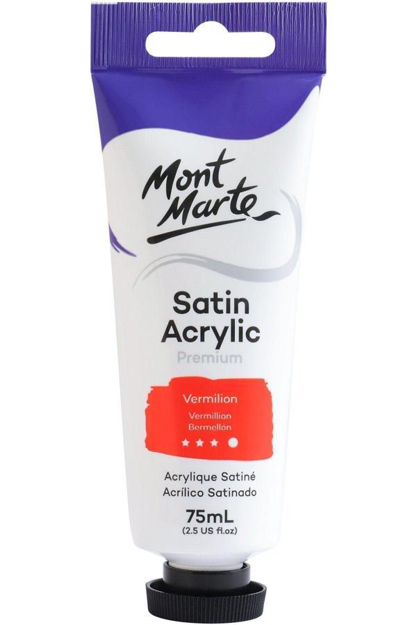 Mont marte MM Premium Saten Akrilik 75ml - Vermillion - Image 1