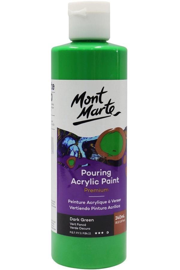 Mont marte MM Dökme Akrilik Boya Premium 240ml - Dark Green - Image 1