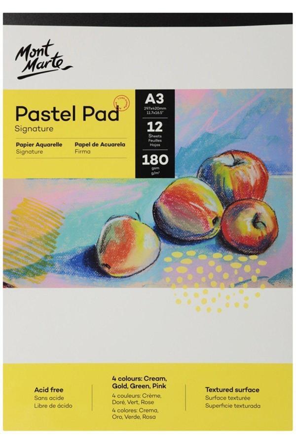 Mont marte MM Pastel Pad Asitsiz 4 renkli Signature 180gr A3 - Image 1