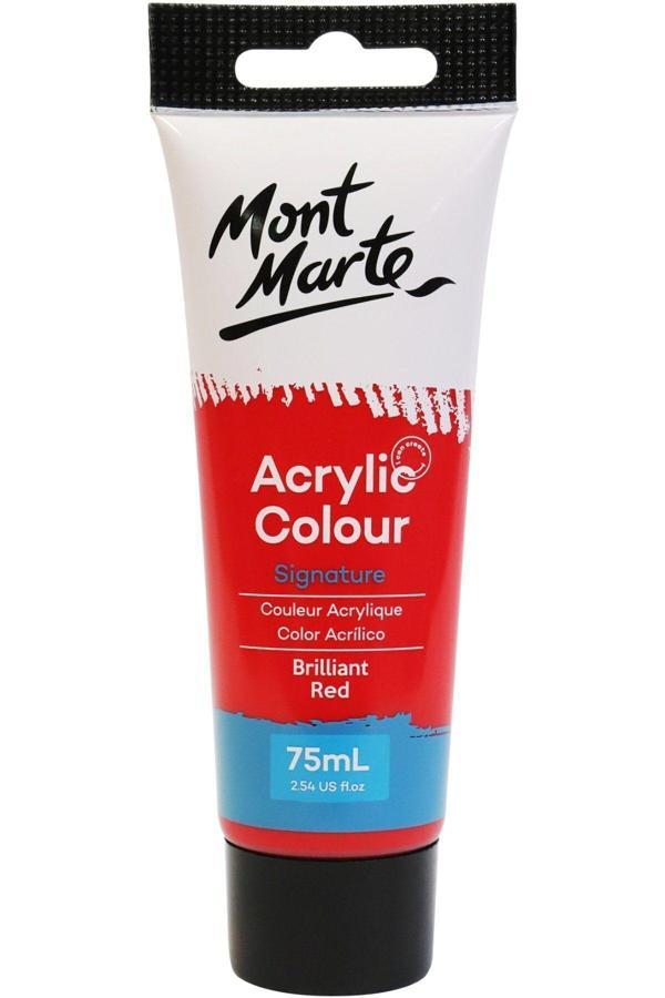 Mont marte MM Akrilik Renkli Boya Signature 75ml - Brilliant Red - Image 1