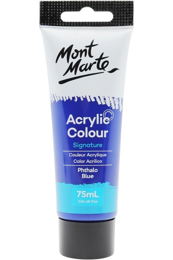Mont marte MM Akrilik Renkli Boya Signature 75ml - Phthalo Blue - Image 1