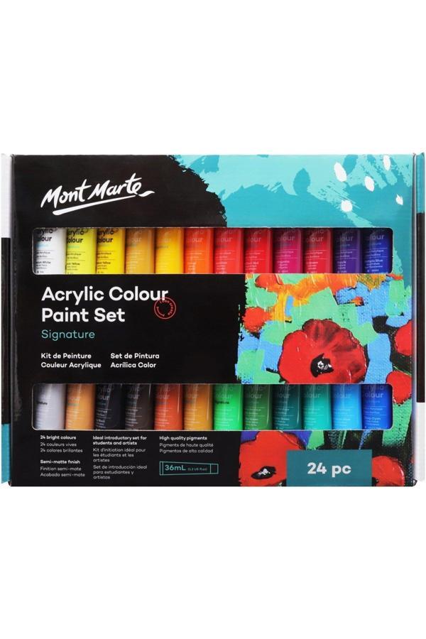 Mont marte MM Akrilik Renkli Boya Seti 24 x 36ml- Signature - Image 1
