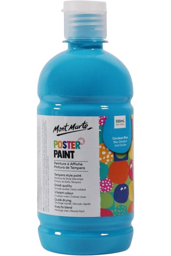 Mont marte MM Poster Boyası 500ml - Cerulean Blue - Image 1