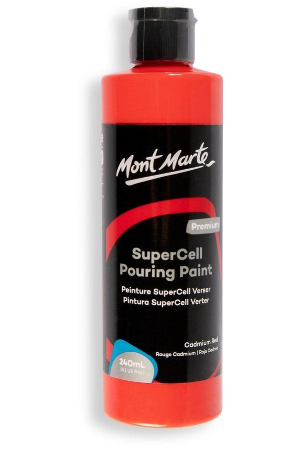 Mont marte MontMarte SuperCell Dökme Akrilik Boya Premium 240ml - Cadmium Red - Image 1