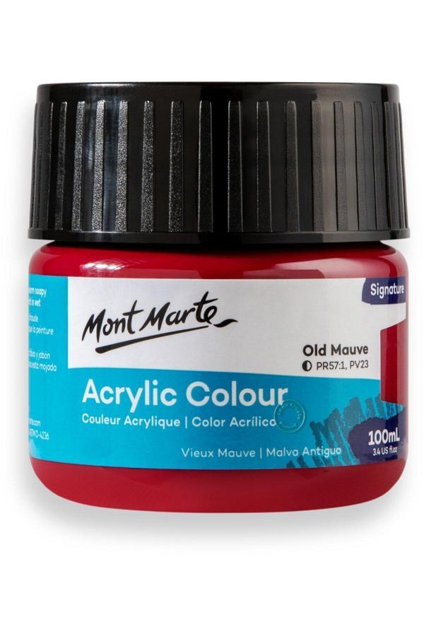 Mont marte MM Akrilik Renkli Boya Signature 100ml - Old Mauve - Image 1