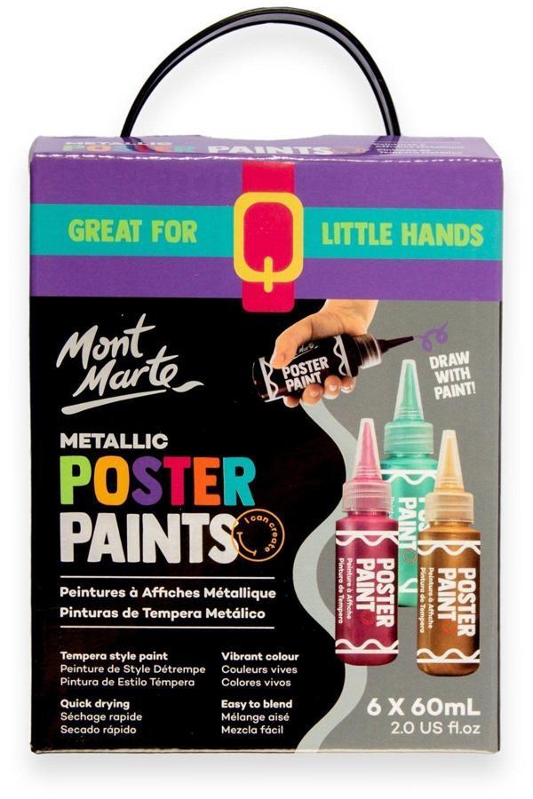Mont marte MM Metalik Poster Boya Seti 6pc x 60ml - Image 1