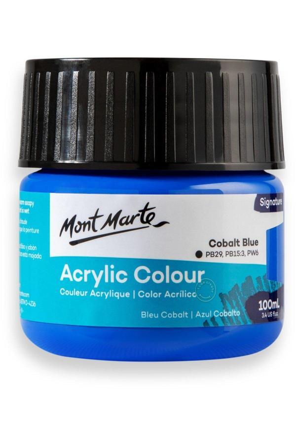 Mont marte MM Akrilik Renkli Boya Signature 100ml - Cobalt Blue - Image 1