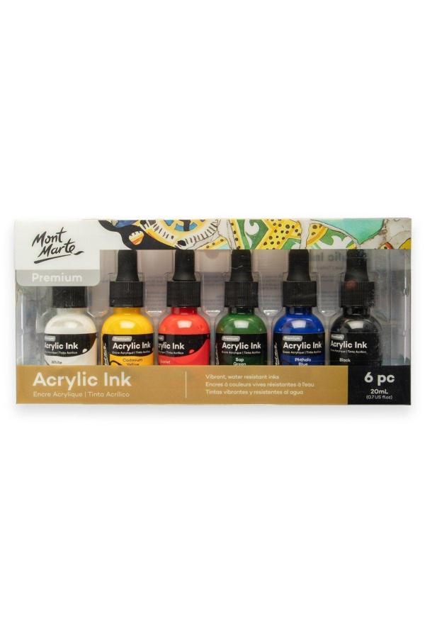 Mont marte MM Premium Akrilik Mürekkep 6 adet x 20 ml - Image 1