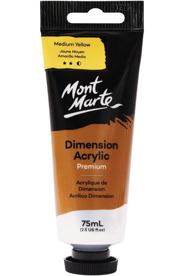Mont marte MM Premium Dimension Akrilik 75ml - Medium Yellow - Image 1