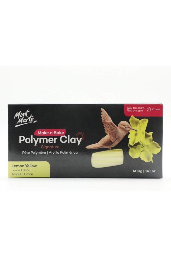 Mont marte MM Make n Bake Polimer Kil Signature 400g - Lemon Yellow - Image 1