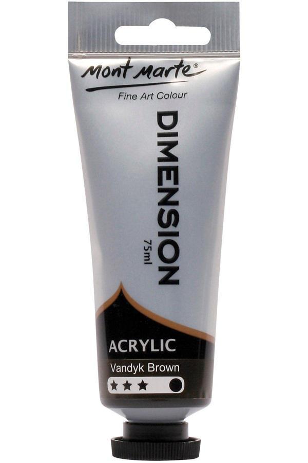 Mont marte MM Premium Dimension Akrilik 75ml - Van Dyke Brown - Image 1