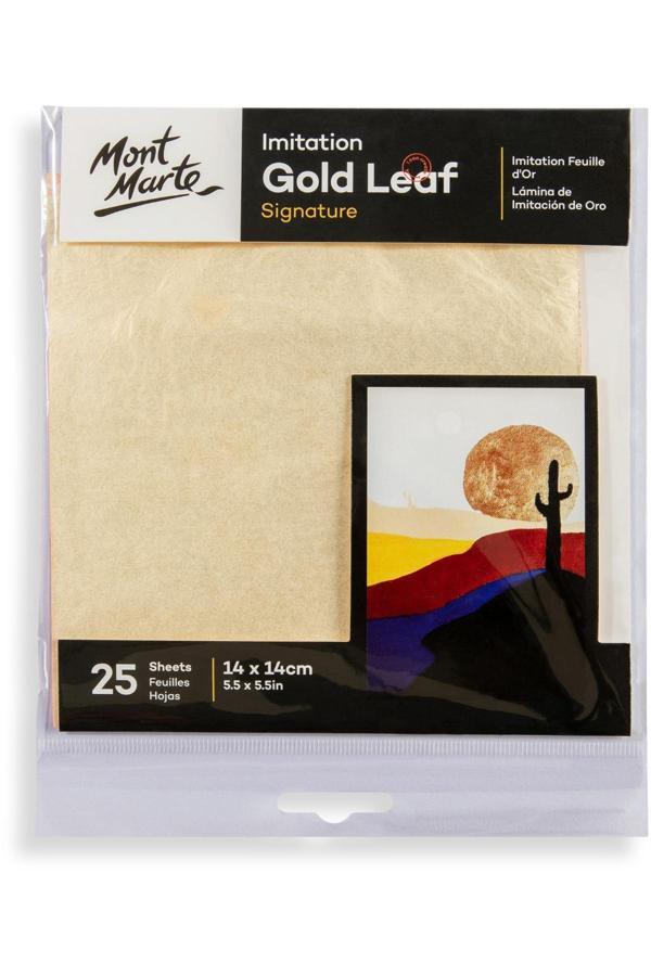 Mont marte MM Taklit Altın Yaprağı 14x14 cm 25 Sayfa - Image 1
