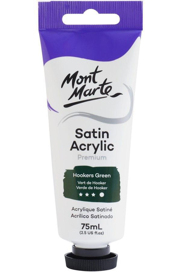 Mont marte MM Premium Saten Akrilik 75ml - Hookers Green - Image 1