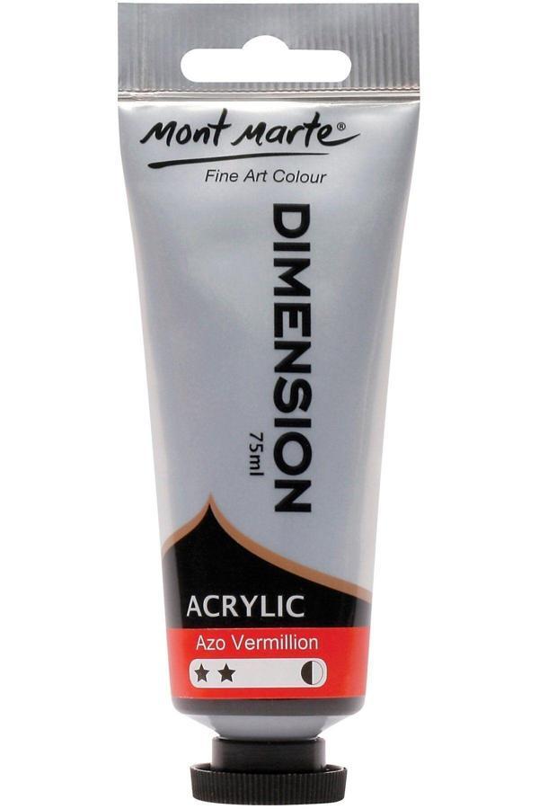 Mont marte MM Premium Dimension Akrilik 75ml - Azo Vermillion - Image 1