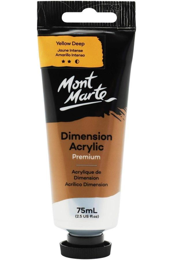 Mont marte MM Premium Dimension Akrilik 75ml - Yellow Deep - Image 1