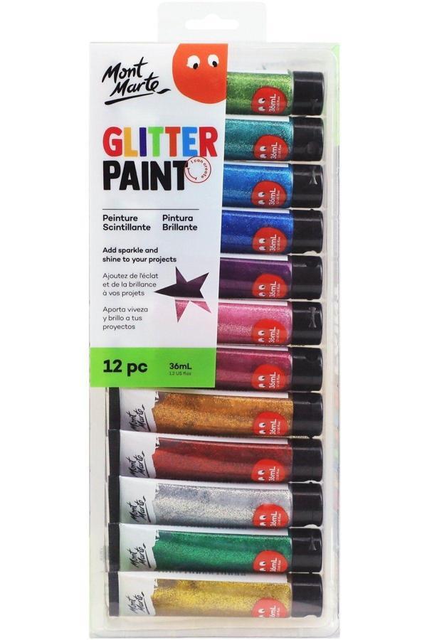 Mont marte MM Simli Boya 12 adet x 36 ml - Image 1