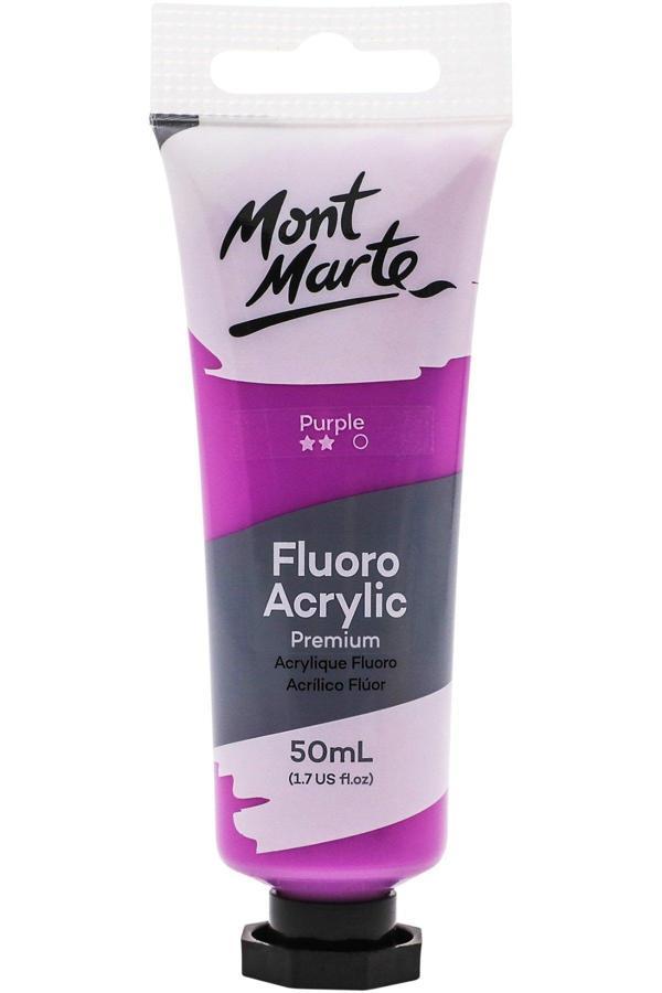 Mont marte MM Premium Floro Akrilik Boya 50ml - Purple - Image 1