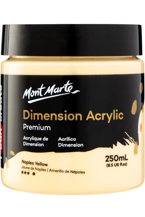 Mont marte MM Premium Dimension Akrilik 250ml - Naples Yellow - Image 1