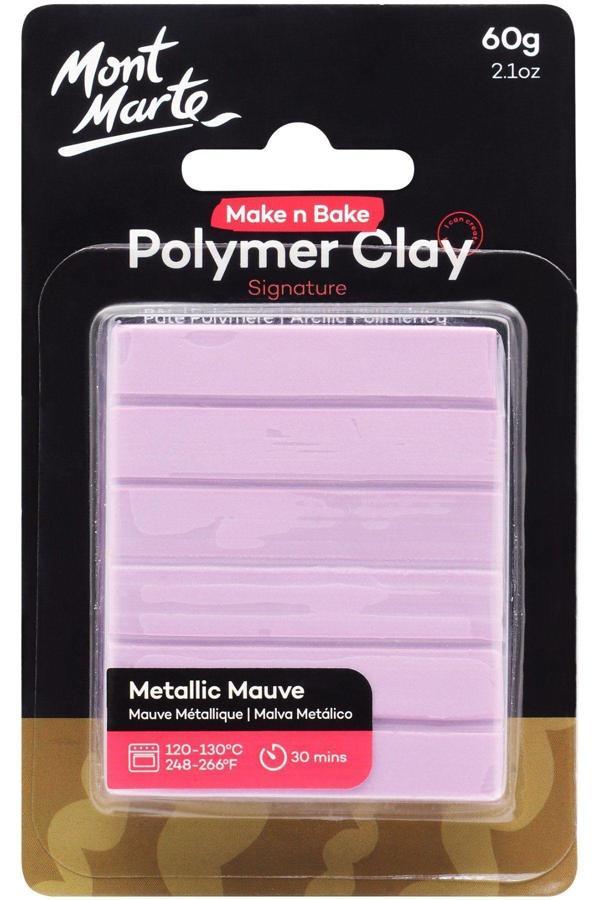 Mont marte MM Make n Bake Polimer Kil Signature 60g - Metallic Mauve - Image 1