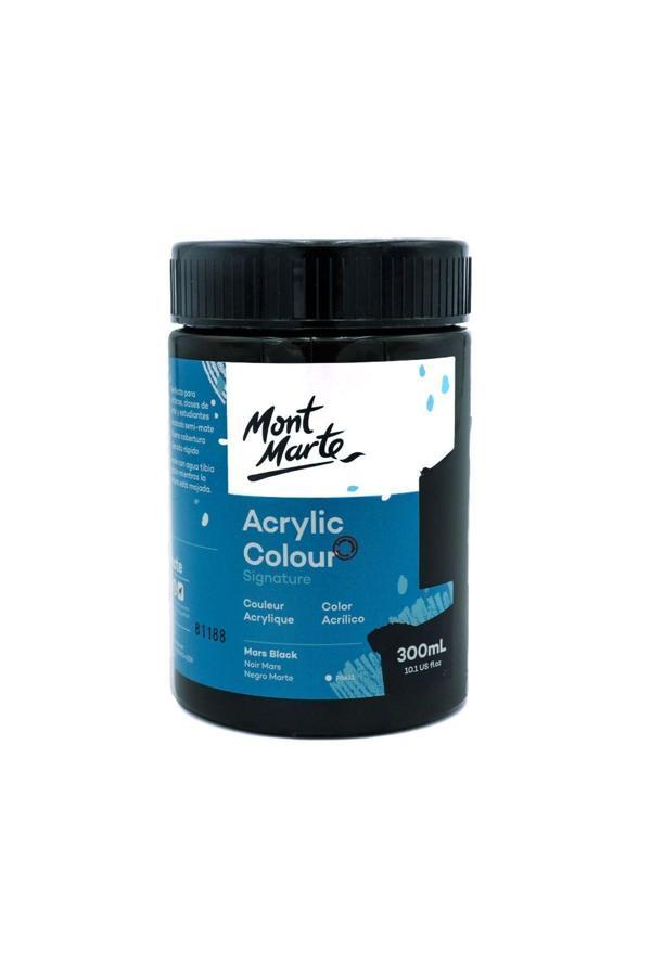 Mont marte MM Akrilik Renkli Boya Signature 300ml - Mars Black - Image 1