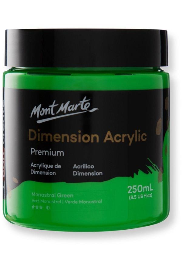 Mont marte MM Premium Dimension Akrilik 250ml - Monastral Green - Image 1