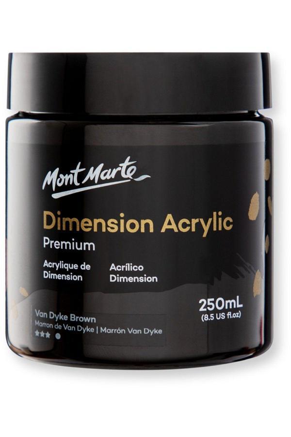 Mont marte MM Premium Dimension Akrilik 250ml - Van Dyke Brown - Image 1