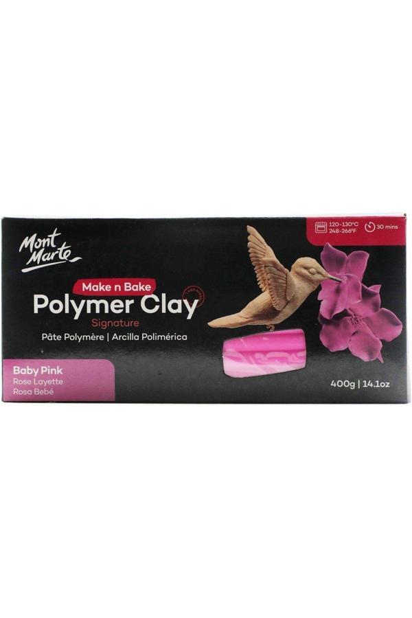 Mont marte MM Make n Bake Polimer Kil Signature 400g - Baby Pink - Image 1
