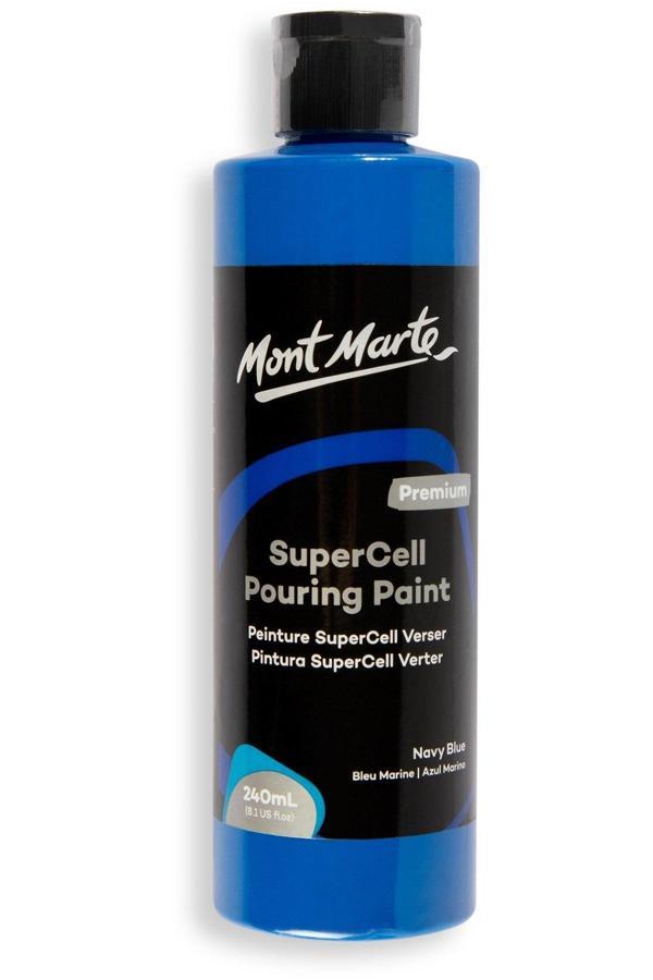 Mont marte MM SuperCell Dökme Akrilik Boya Premium 240ml - Navy Blue - Image 1