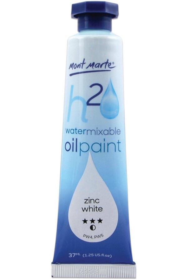 Mont marte MM Suyla Karıştırılabilir Yağlı Boya 37ml - Zinc White - Image 1