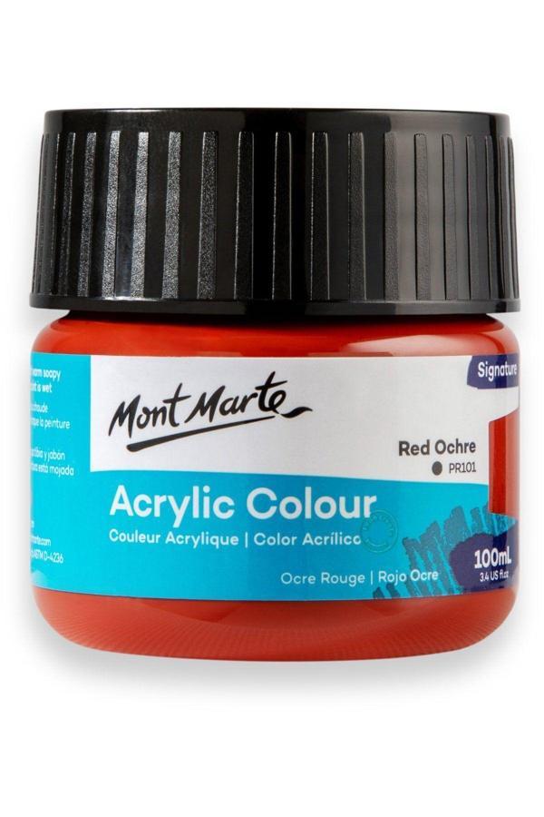 Mont marte MM Akrilik Renkli Boya Signature 100ml - Red Ochre - Image 1