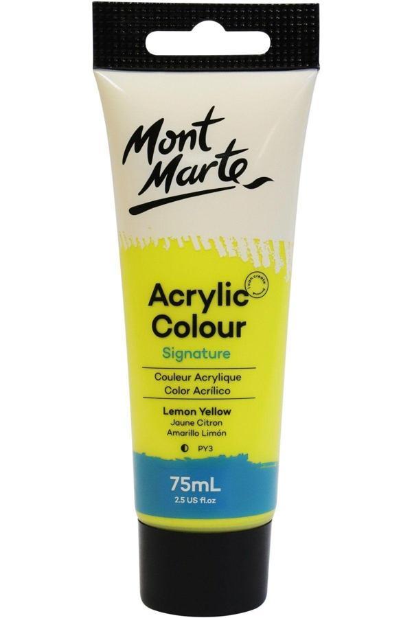 Mont marte MM Akrilik Renkli Boya Signature 75ml - Lemon Yellow - Image 1