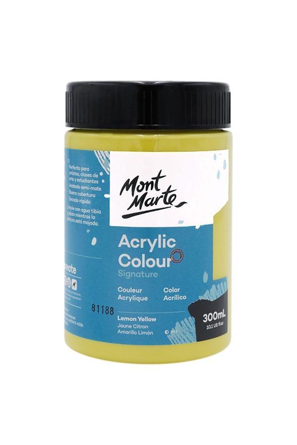 Mont marte MM Akrilik Renkli Boya Signature 300ml - Lemon Yellow - Image 1
