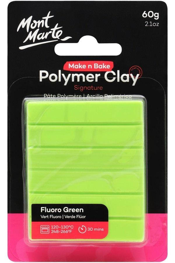 Mont marte MM Make n Bake Polimer Kil Signature 60g - Fluoro Green - Image 1