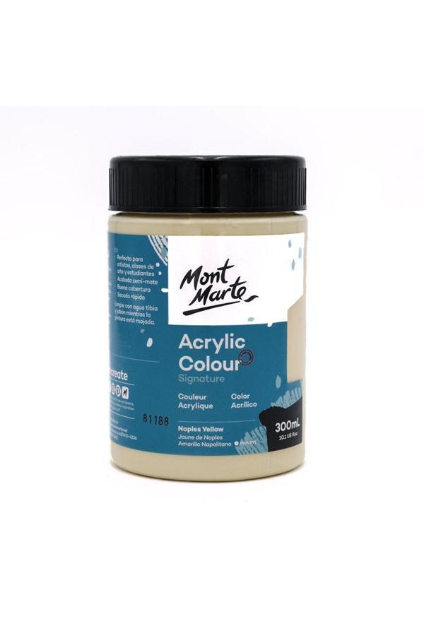 Mont marte MM Akrilik Renkli Boya Signature 300ml - Naples Yellow - Image 1