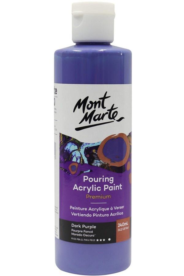 Mont marte MM Dökme Akrilik Boya Premium 240ml - Dark Purple - Image 1